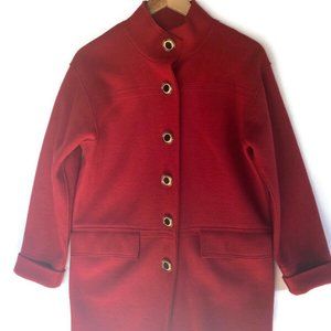 JONES NEW YORK Signature Wool Blend Red Jacket Womens size M